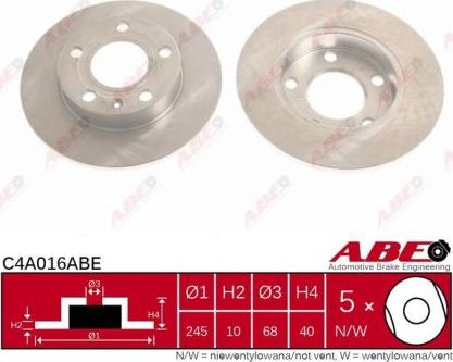 ABE C4A016ABE - Brake Disc parts5.com