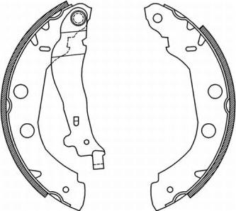 ABE C0R014ABE - Комплект тормозных колодок, барабанные parts5.com