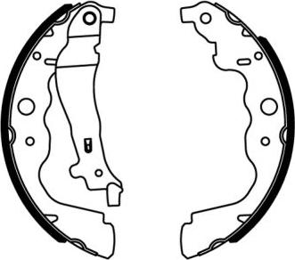 ABE C0R031ABE - Комплект тормозных колодок, барабанные parts5.com