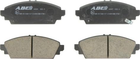 ABE C14041ABE - Brake Pad Set, disc brake parts5.com