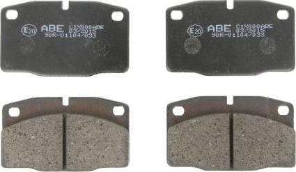 ABE C1X000ABE - Kit de plaquettes de frein, frein à disque parts5.com