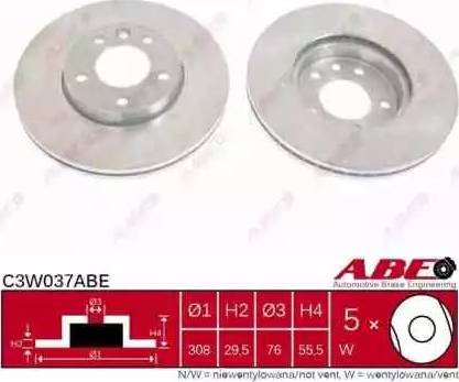 ABE C3W037ABE - Disc frana parts5.com