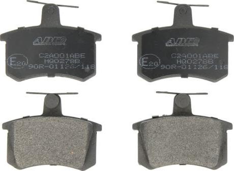 ABE C2A001ABE - Brake Pad Set, disc brake parts5.com