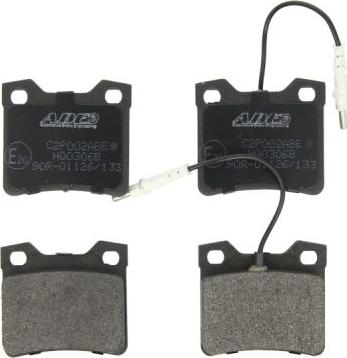 ABE C2P002ABE - Brake Pad Set, disc brake parts5.com