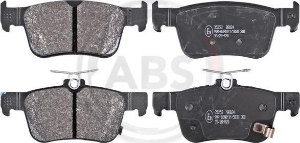 A.B.S. 35253 - Fékbetétkészlet, tárcsafék parts5.com