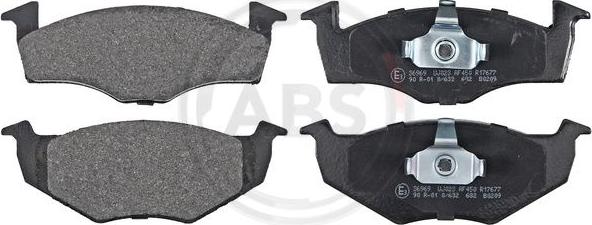 A.B.S. 36969 - Brake Pad Set, disc brake parts5.com