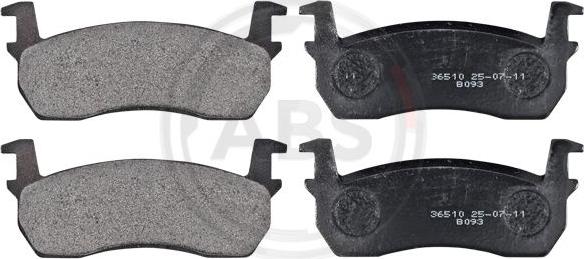 A.B.S. 36510 - Brake Pad Set, disc brake parts5.com