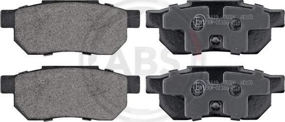 A.B.S. 36619 - Fékbetétkészlet, tárcsafék parts5.com