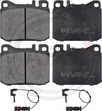 A.B.S. 36105 - Fékbetétkészlet, tárcsafék parts5.com