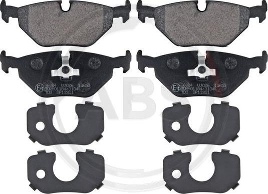 A.B.S. 36824 - Kit de plaquettes de frein, frein à disque parts5.com