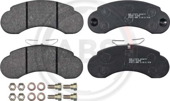 A.B.S. 36828 - Fékbetétkészlet, tárcsafék parts5.com