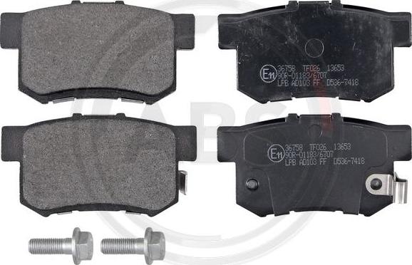 A.B.S. 36758 - Brake Pad Set, disc brake parts5.com