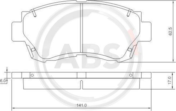 A.B.S. 36713 - Тормозные колодки, дисковые, комплект parts5.com