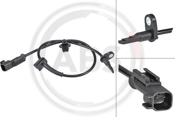 A.B.S. 30169 - Sensor, revoluciones de la rueda parts5.com