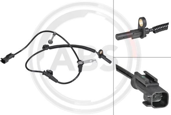 A.B.S. 30167 - Sensor, revoluciones de la rueda parts5.com