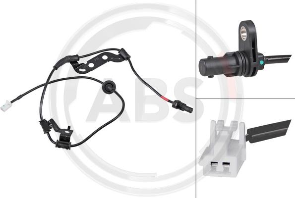 A.B.S. 32257 - Sensor, revoluciones de la rueda parts5.com