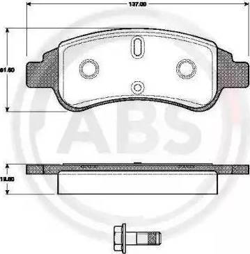 A.B.S. 37476 - Komplet kočnih obloga, disk kočnica parts5.com