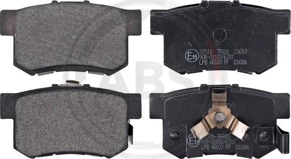 A.B.S. 37510 - Brake Pad Set, disc brake parts5.com