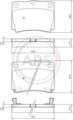 A.B.S. 37284 - Brake Pad Set, disc brake parts5.com