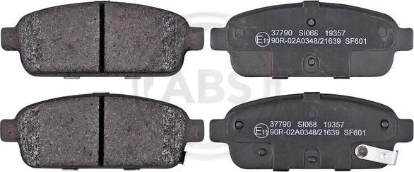 A.B.S. 37790 - Sada brzdových platničiek kotúčovej brzdy parts5.com