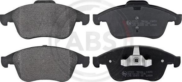 A.B.S. 37707 - Sada brzdových destiček, kotoučová brzda parts5.com