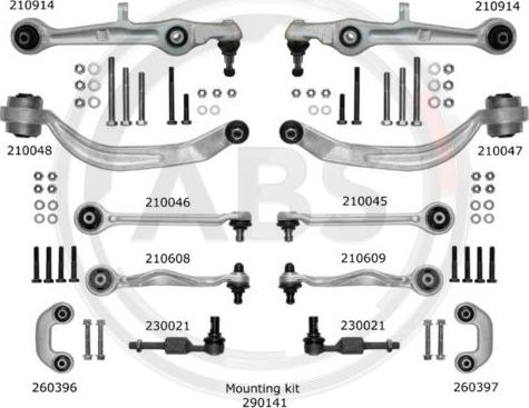 A.B.S. 219901 - Kit de réparation, bras triangulaire parts5.com