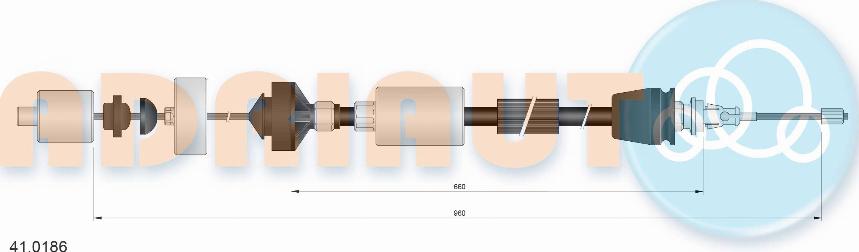 Adriauto 41.0186 - Tel halat, debriyaj kumandası parts5.com