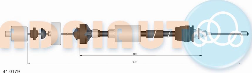 Adriauto 41.0179 - Tel halat, debriyaj kumandası parts5.com