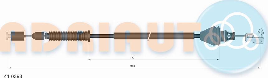 Adriauto 41.0398 - Câble d'accélération parts5.com