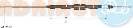 Adriauto 41.0253.1 - Cięgło, hamulec postojowy parts5.com