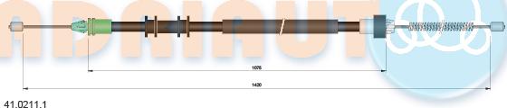 Adriauto 41.0211.1 - Vaijeri, seisontajarru parts5.com