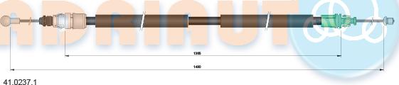 Adriauto 41.0237.1 - Vaijeri, seisontajarru parts5.com