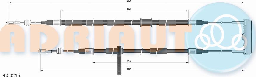 Adriauto 43.0215 - Cable, parking brake parts5.com