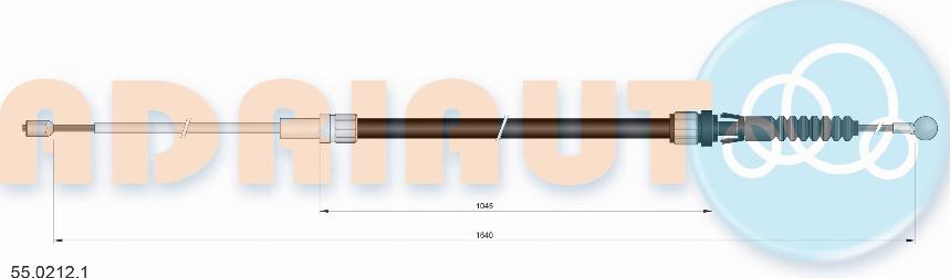 Adriauto 55.0212.1 - Cable, parking brake parts5.com