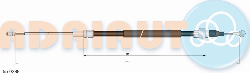 Adriauto 55.0288 - Cablu, frana de parcare parts5.com