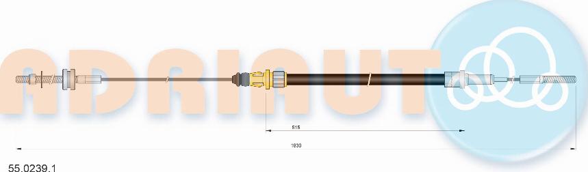 Adriauto 55.0239.1 - Cable, parking brake parts5.com