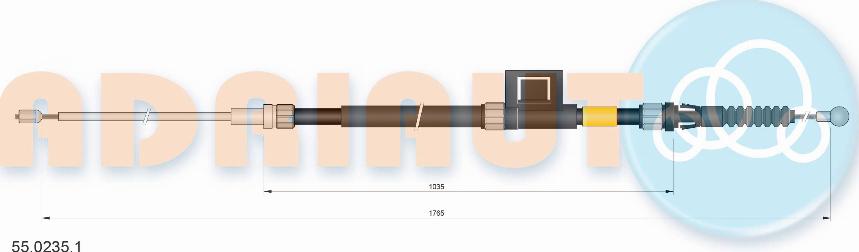 Adriauto 55.0235.1 - Cięgło, hamulec postojowy parts5.com