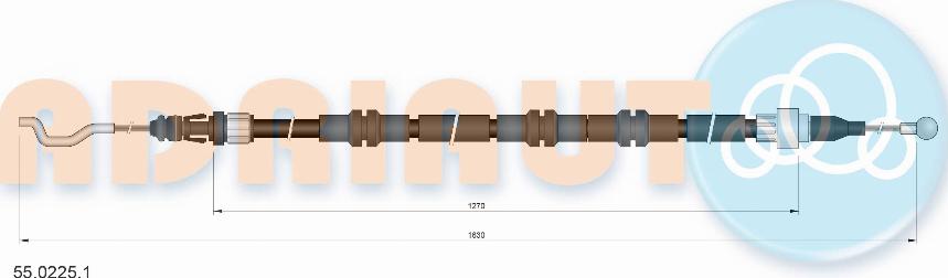 Adriauto 55.0225.1 - Tirette à câble, frein de stationnement parts5.com