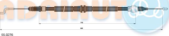 Adriauto 55.0276 - Cable, parking brake parts5.com