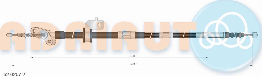 Adriauto 52.0207.2 - Čelično uže, parkirna kočnica parts5.com