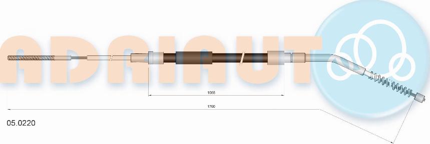 Adriauto 05.0220 - Cablu, frana de parcare parts5.com