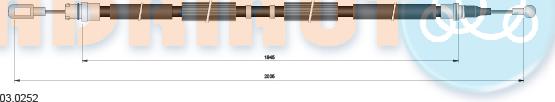 Adriauto 03.0252 - Ντίζα, φρένο ακινητοποίησης parts5.com