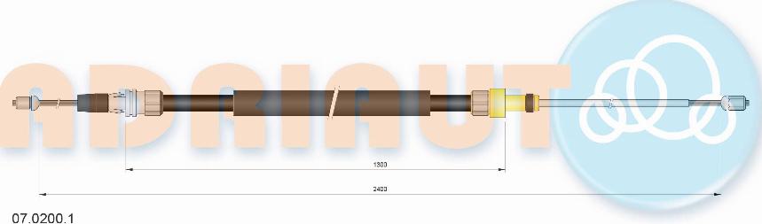 Adriauto 07.0200.1 - Cable, parking brake parts5.com