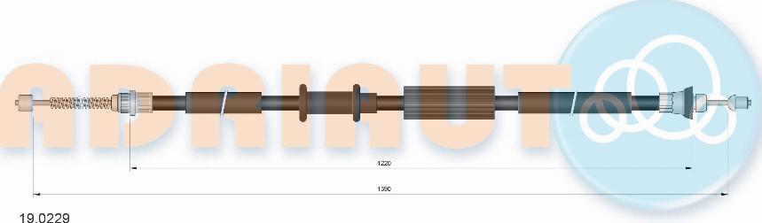 Adriauto 19.0229 - Cablu, frana de parcare parts5.com