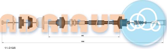 Adriauto 11.0196 - Tel halat, debriyaj kumandası parts5.com