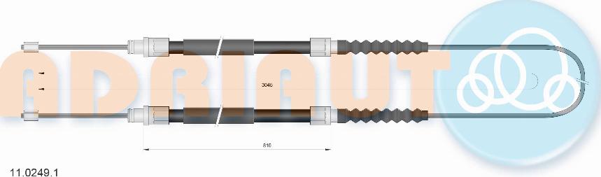 Adriauto 11.0249.1 - Cablu, frana de parcare parts5.com