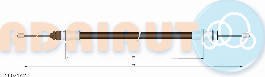 Adriauto 11.0217.2 - Cablu, frana de parcare parts5.com