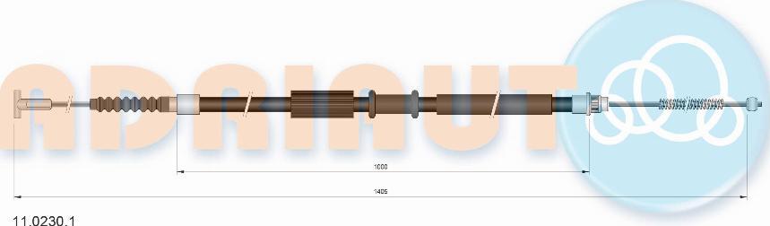 Adriauto 11.0230.1 - Tel halat, el freni parts5.com