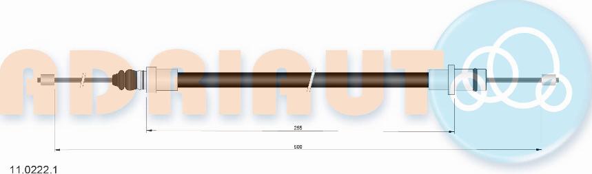 Adriauto 11.0222.1 - Cable, parking brake parts5.com