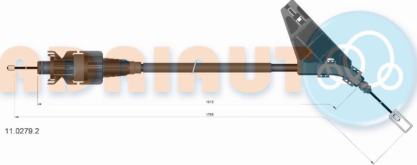 Adriauto 11.0279.2 - Cable de accionamiento, freno de estacionamiento parts5.com